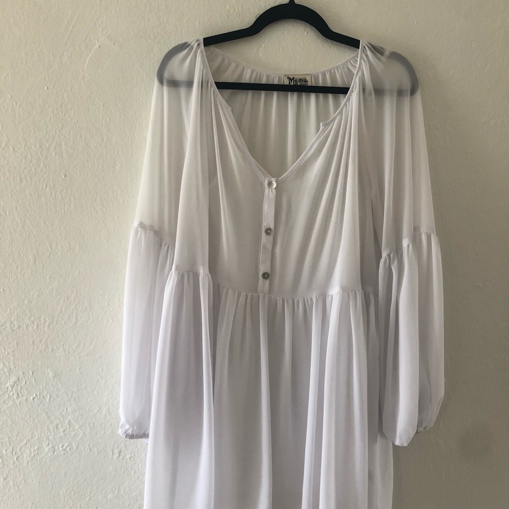 Show me your mumu white sheer dress